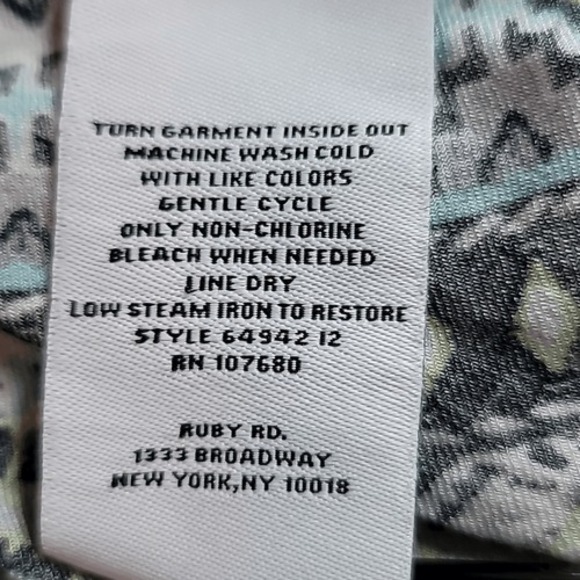 Ruby Rd.‎ Multi Color Lace Up Front Top - Picture 11 of 11